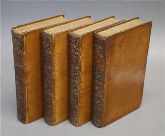 Johnson, Samuel - The Lives of the Most Eminent English Poets, 4 vols, 8vo, engraved frontis portrait to Vol I,